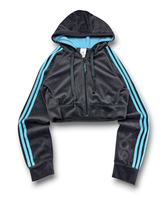 2000's Adidas Cropped Zip Hoodie Women's *rare (M)