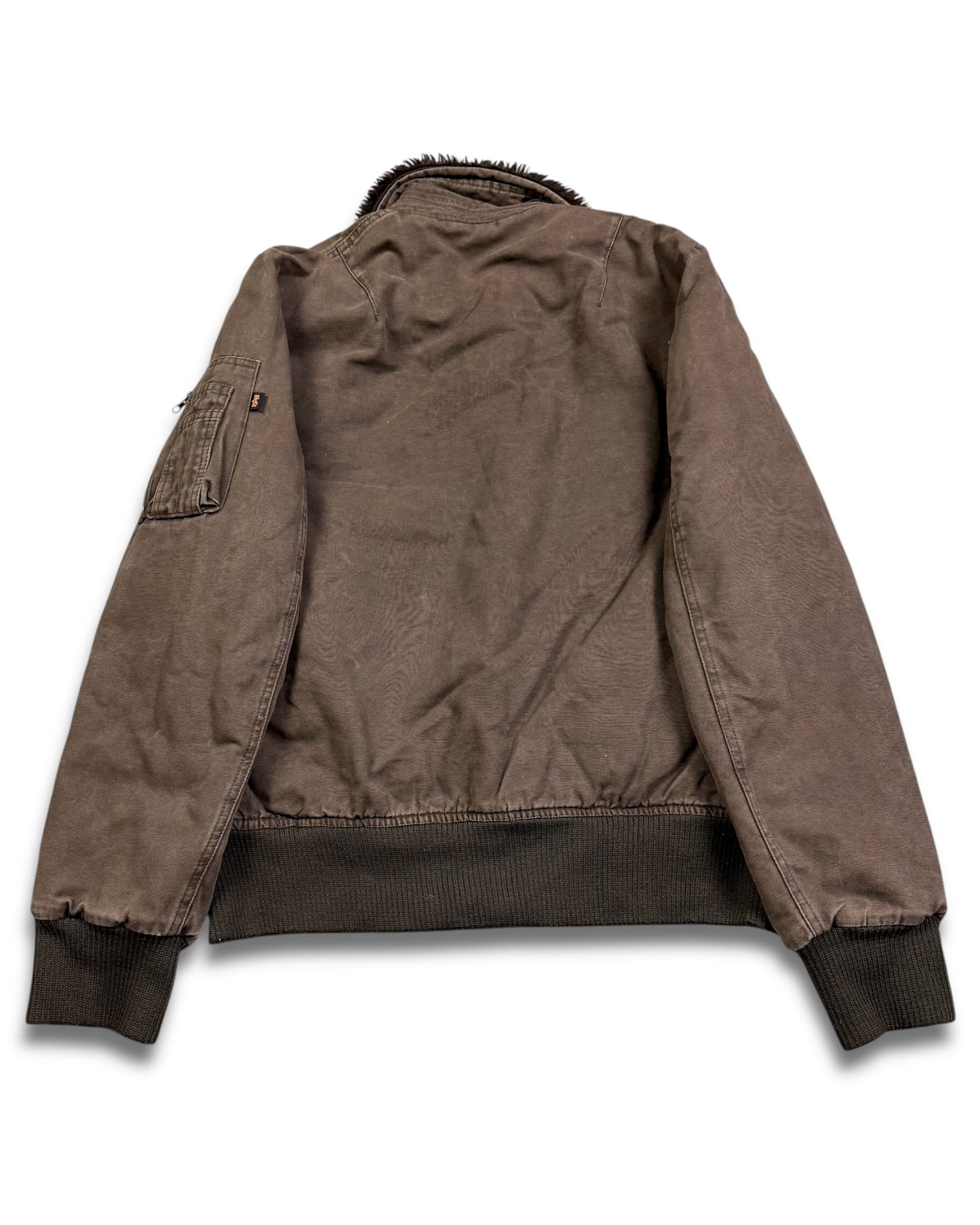 2000‘s Alpha Industries Faux Fur Jacket *very rare (M)