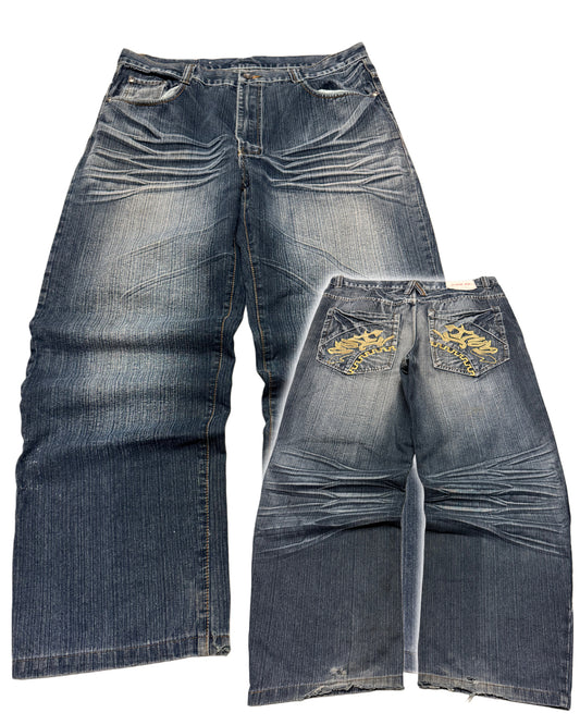 2000‘s Pien Fu Hip Hop Baggy Jeans Vintage/Y2K *very rare 38x34