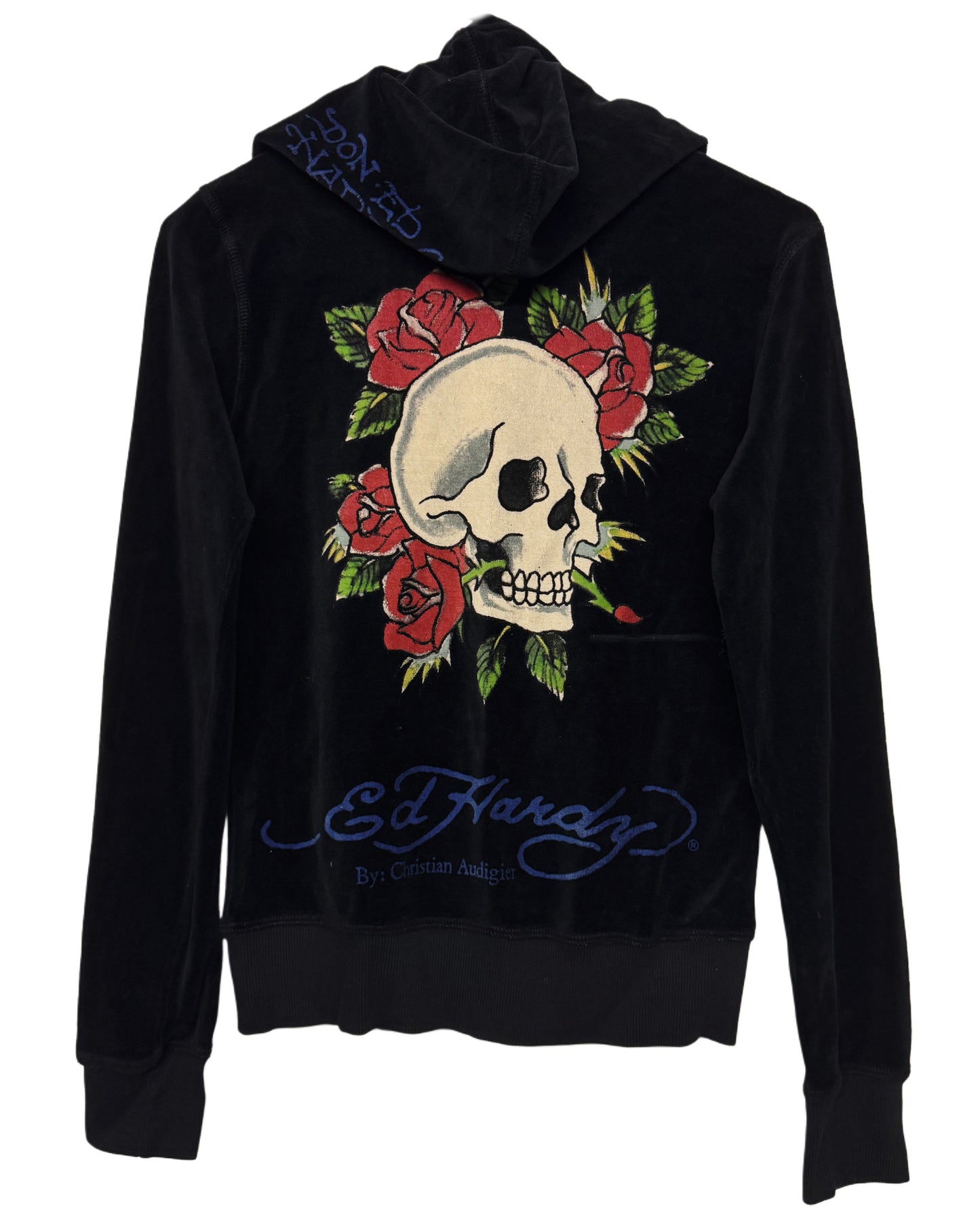 00‘s Ed Hardy Velour Women‘s Hoodie *selten (S)