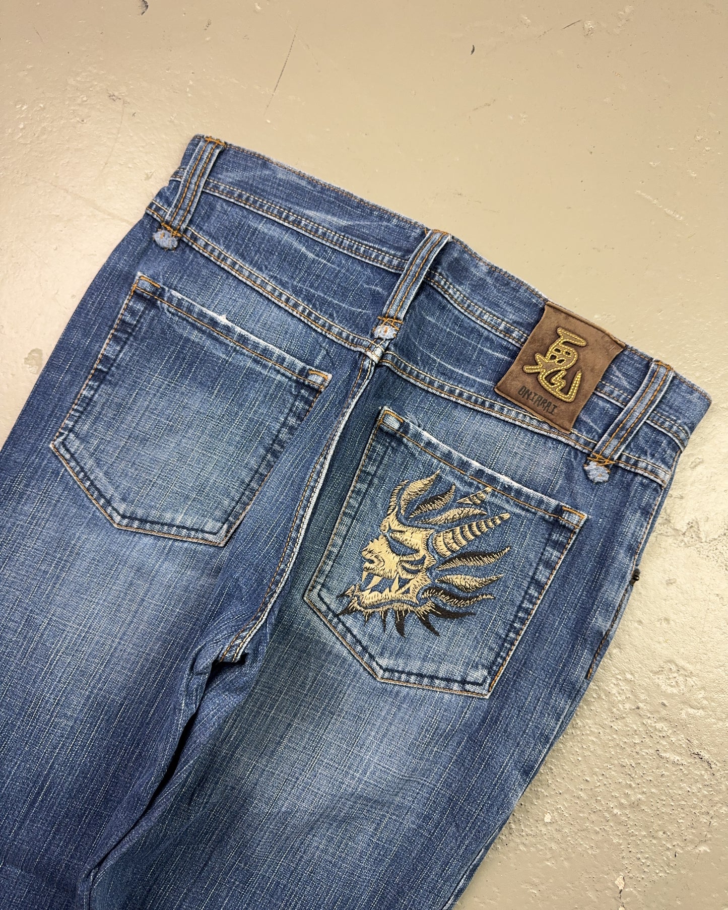 2000's Oniarai Japanese Straight/Baggy Jeans *rare 32x32 (M)