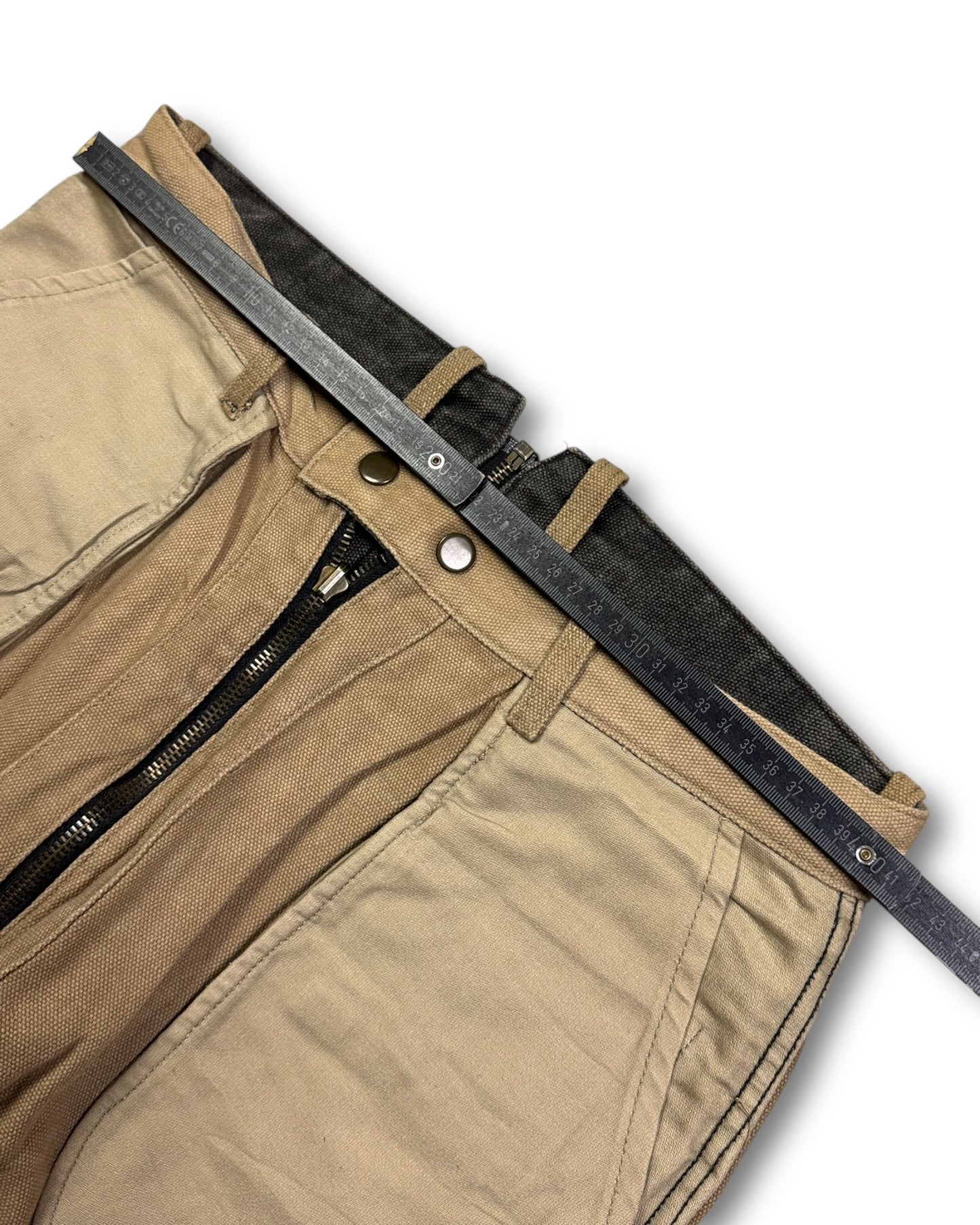 1990's 5RL Straight/Baggy Reversible 2in1 Zip Up Archive Workwear Jeans *extremely rare 30x32 (M)