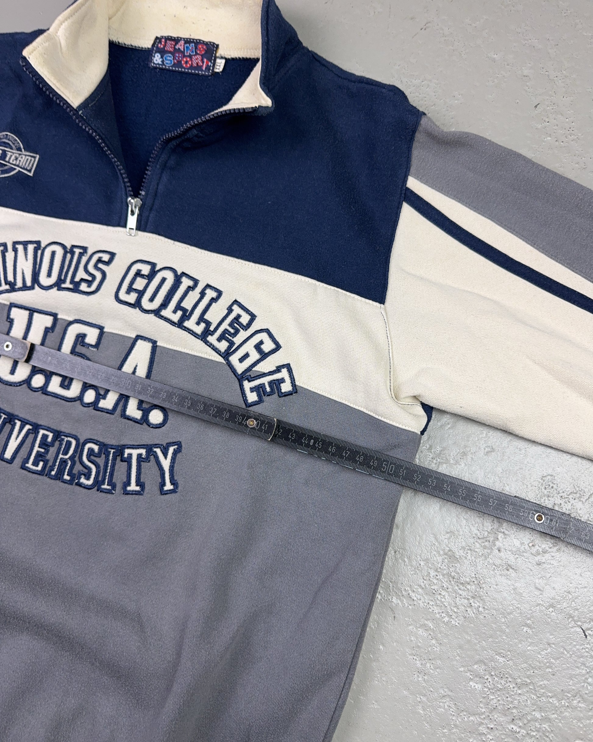 1990's Illinois College Zip Hoodie *very rare (S)