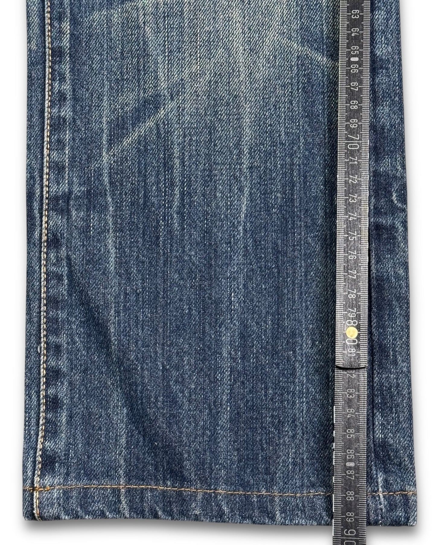 2000's Big Train Straight/Baggy Japanese Jeans *very rare 26x28 (XS)