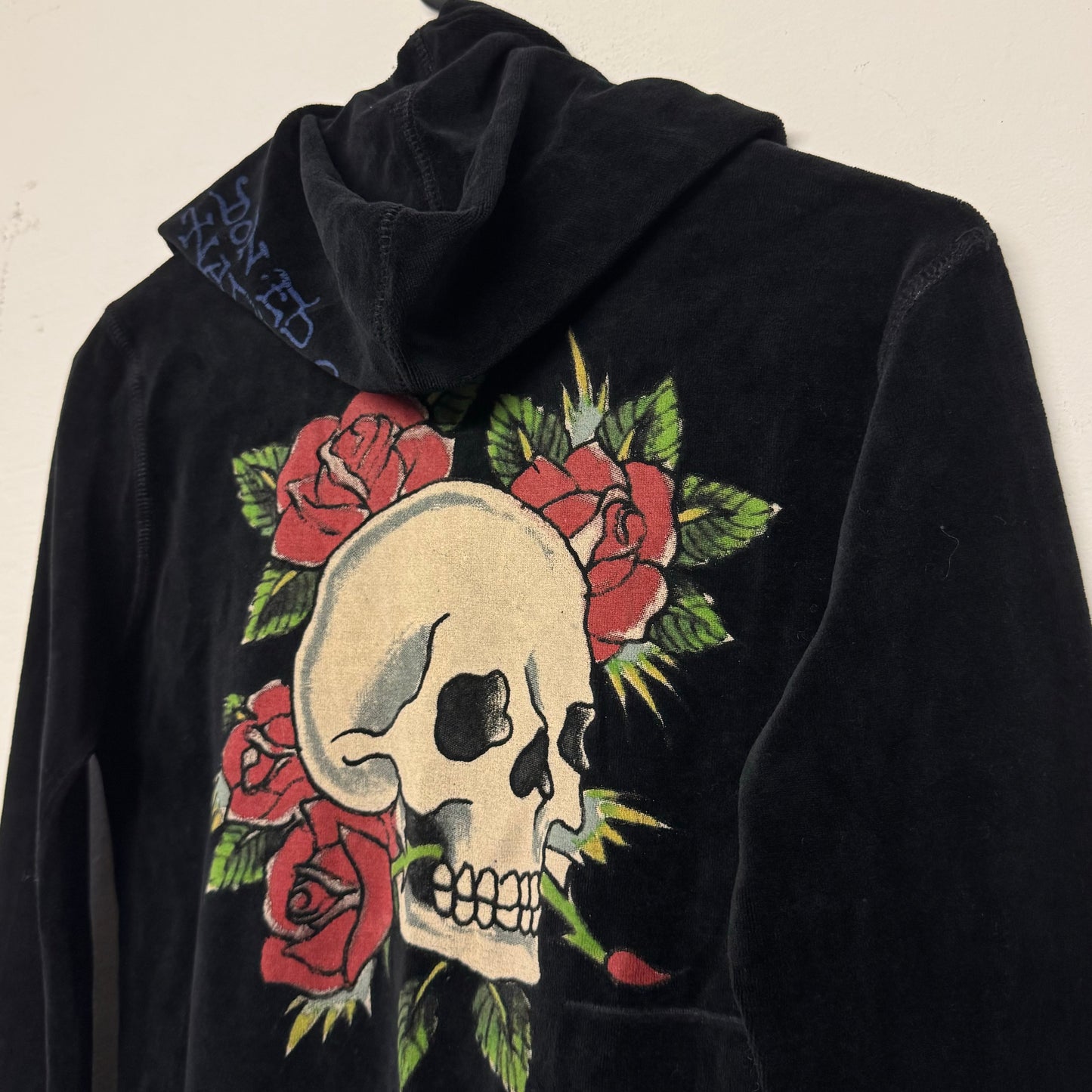 00‘s Ed Hardy Velour Women‘s Hoodie *selten (S)