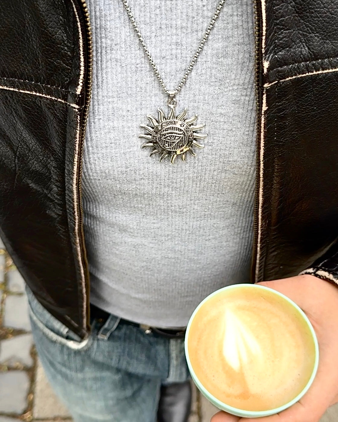 Eclipse Eye Stainless Steel Necklace
