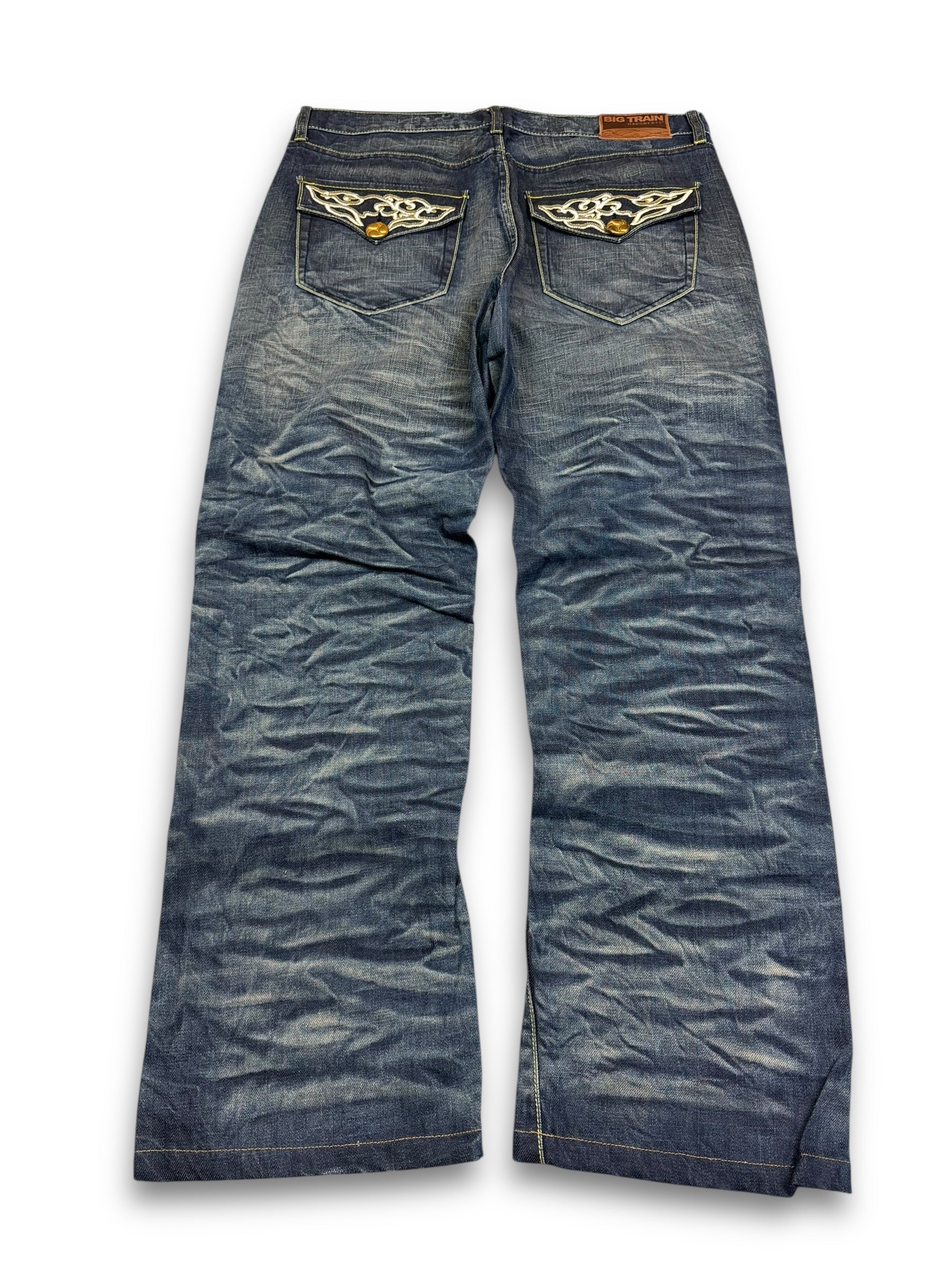 2000's Big Train Baggy Japanese Jeans *very rare 36x32 (XL)