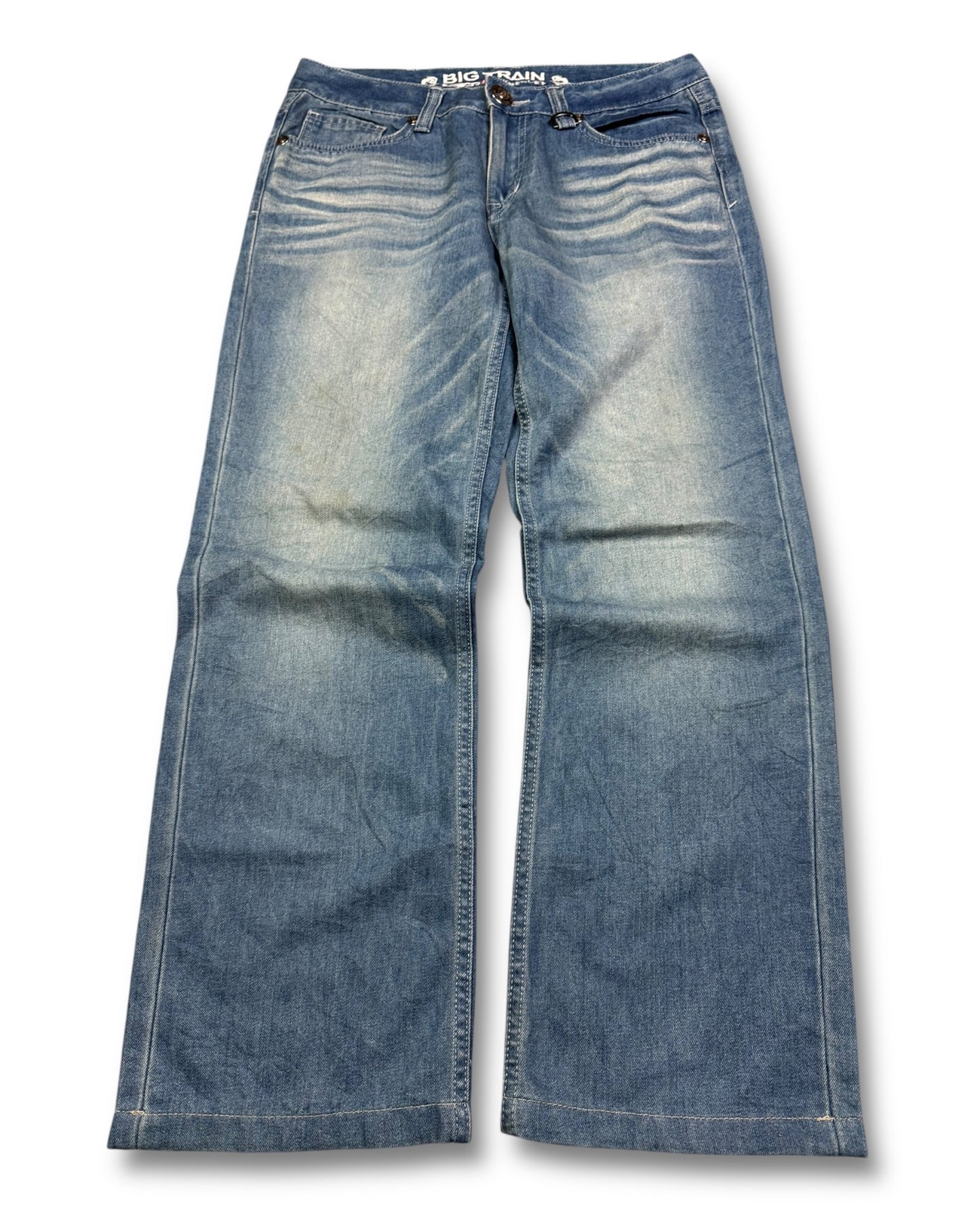 2010's Big Train Japanese Light Cotton Baggy Jeans *rare 32x28 (M)