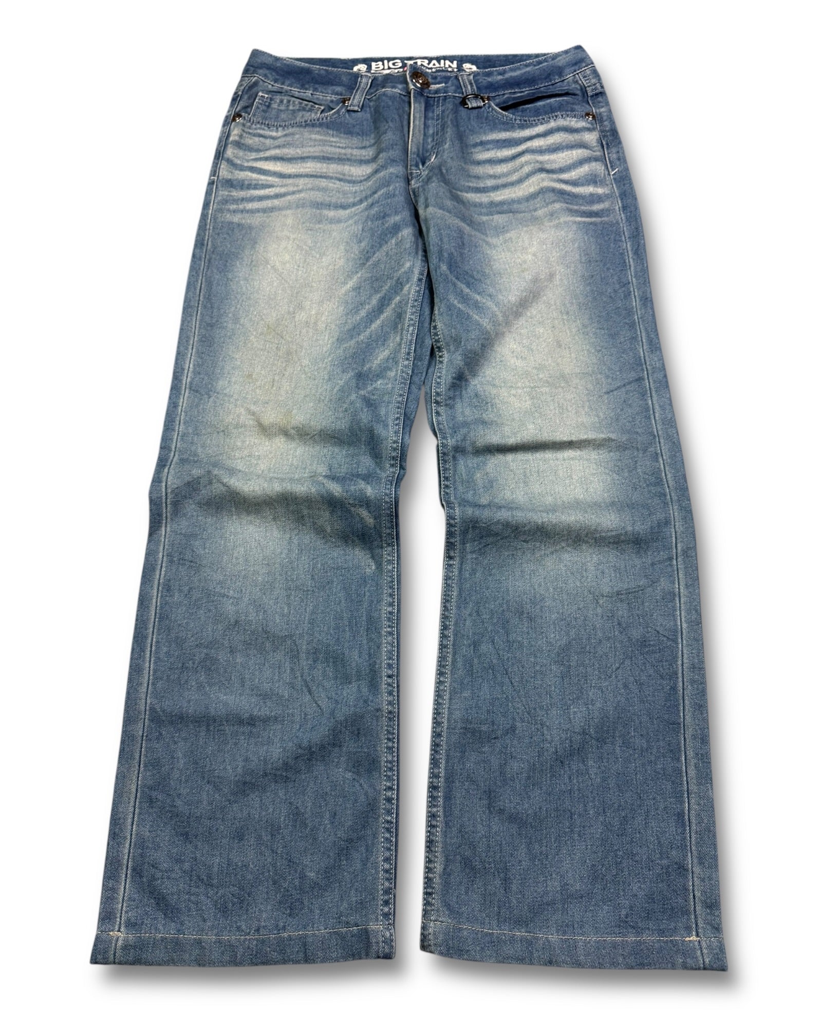 2010's Big Train Japanese Light Cotton Baggy Jeans *rare 32x28 (M)