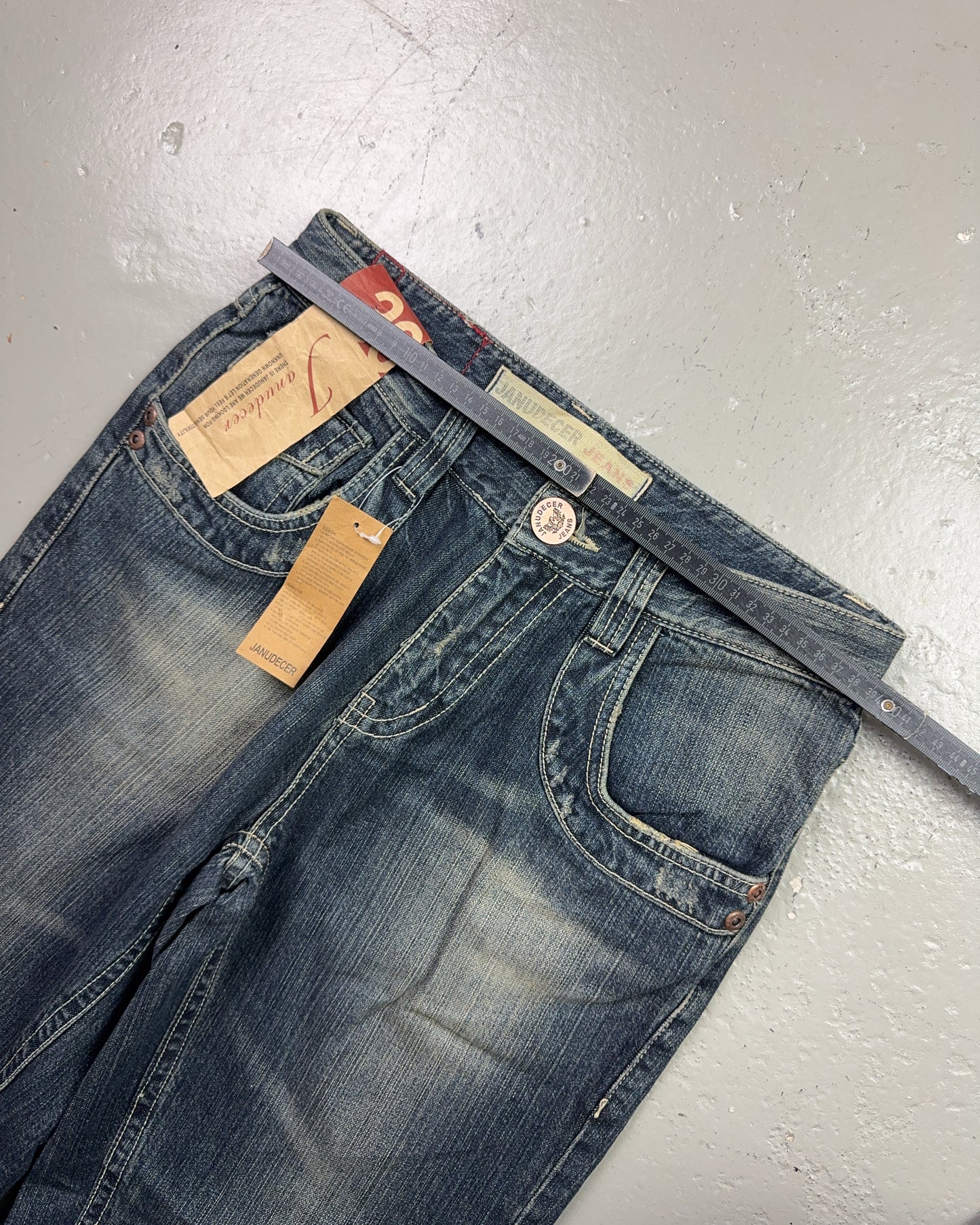 2000's Janudecer Korean Archive Baggy/Bootcut Jeans *rare 30x32 (M)