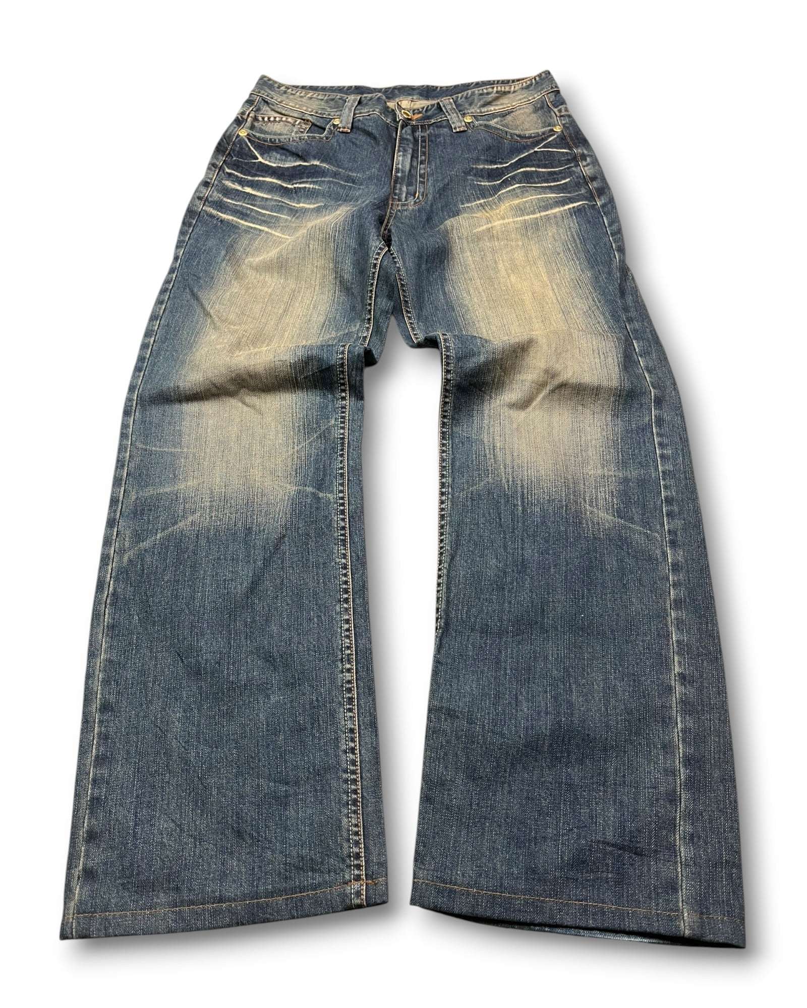 2000's Big Group Straight/Baggy Japanese Baggy Jeans *very rare 30x30 (M)