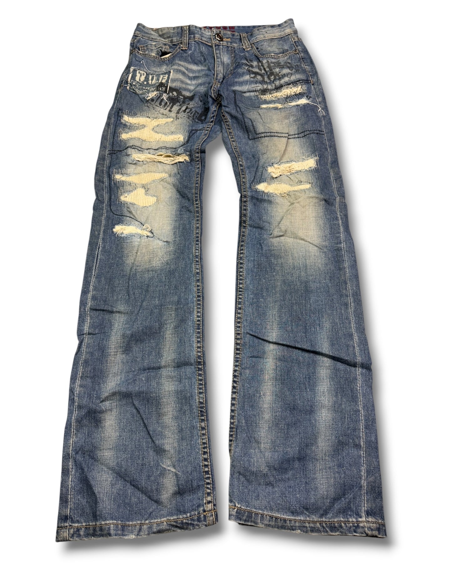 2000's Tough Japanese Straight Japanese Jeans *very rare 30x32 (M)