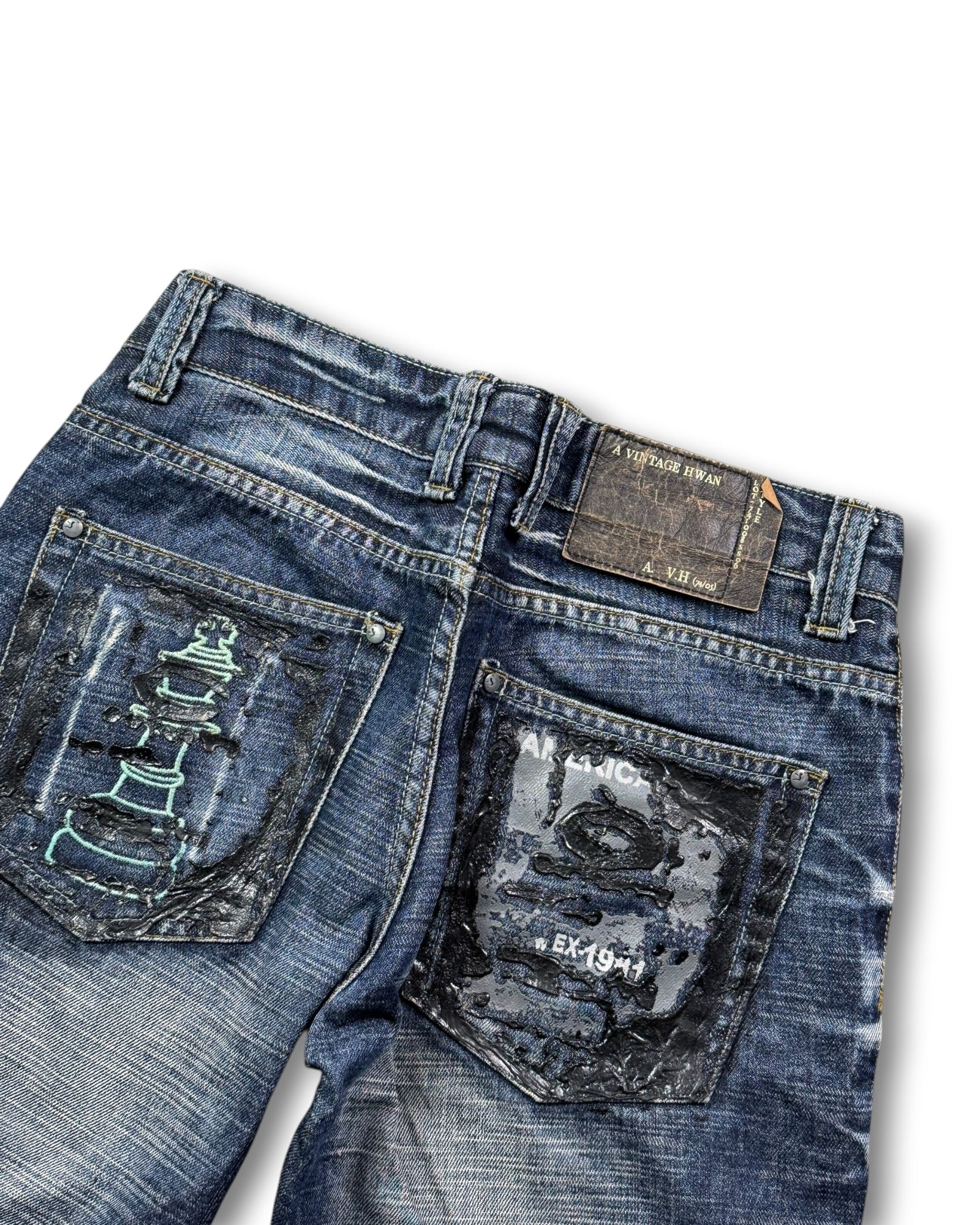 2000's A.v.h. Straight/Baggy Japanese Archive Jeans *very rare 28x30 (S)