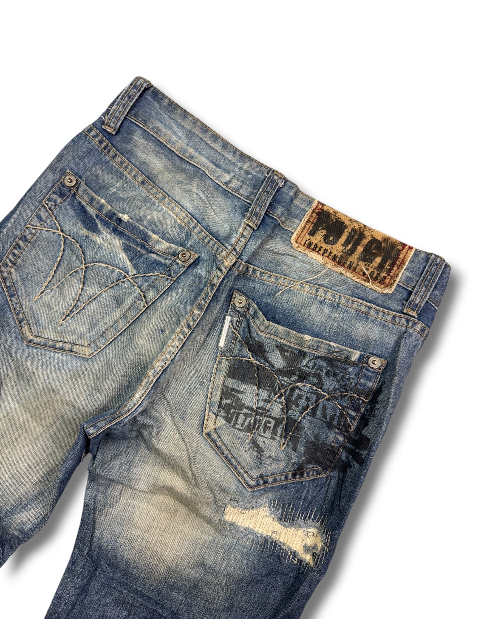 2000's Tough Japanese Straight Japanese Jeans *very rare 30x32 (M)
