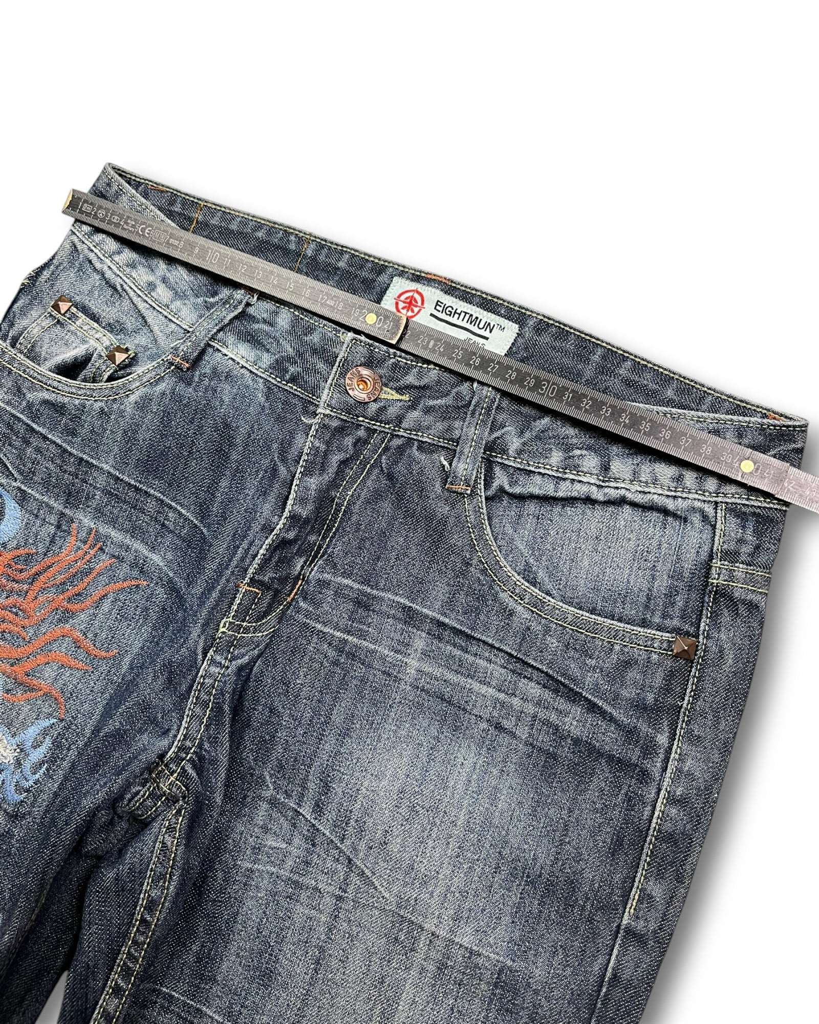 2000's Eight Mun Baggy Japanese Jeans *very rare 32x28 (M)