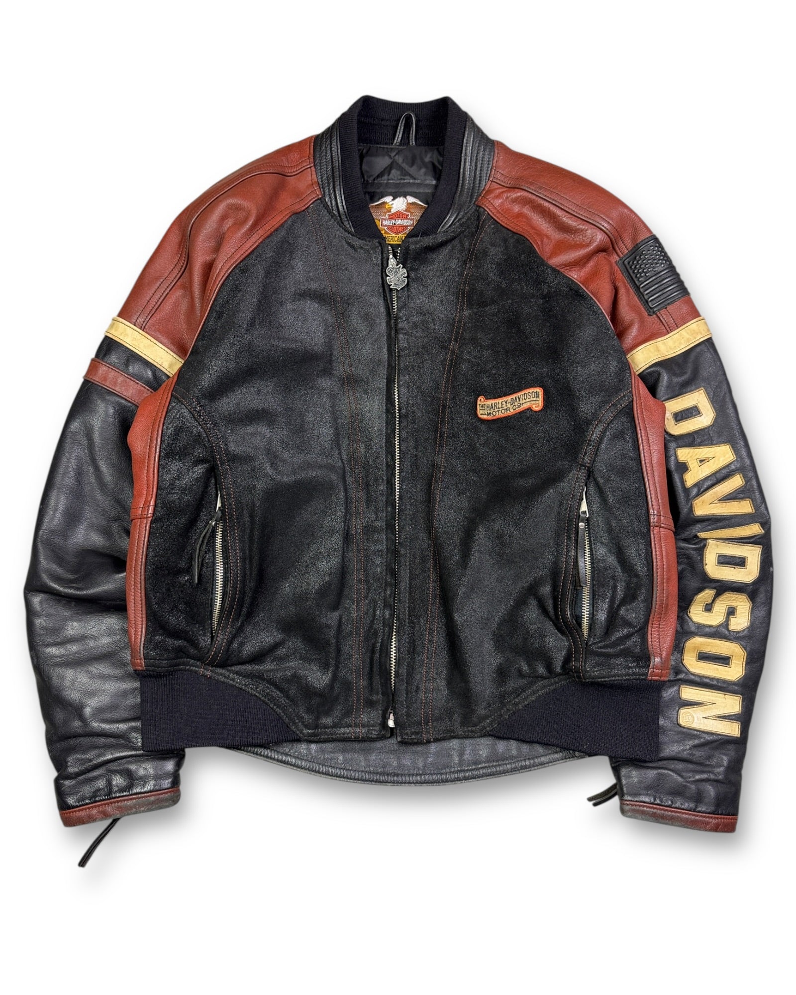 1990's Harley-Davidson Speedway Leather Bomber Jacket *extremely rare (M)