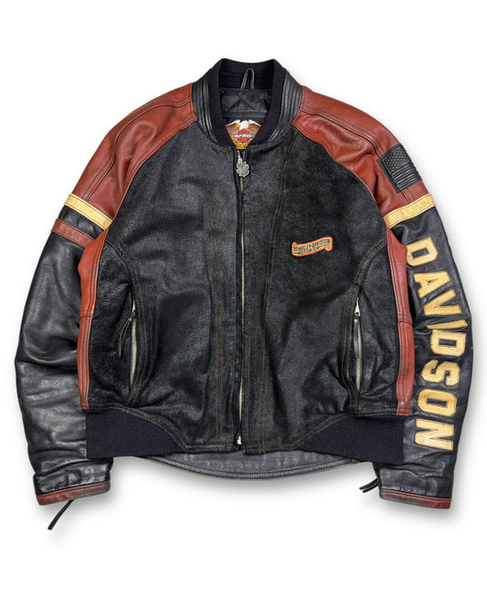 1990's Harley-Davidson Speedway Leather Bomber Jacket *extremely rare (M)