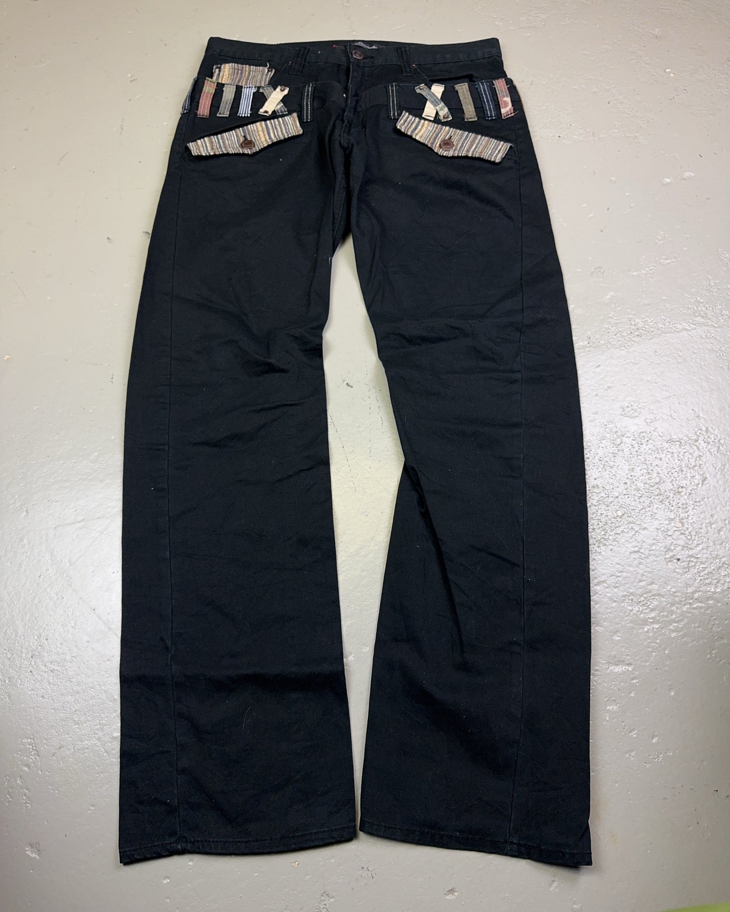 2000's Dominate Double Waist Japanese Archive Straight Jeans *very rare 32x32 (M)
