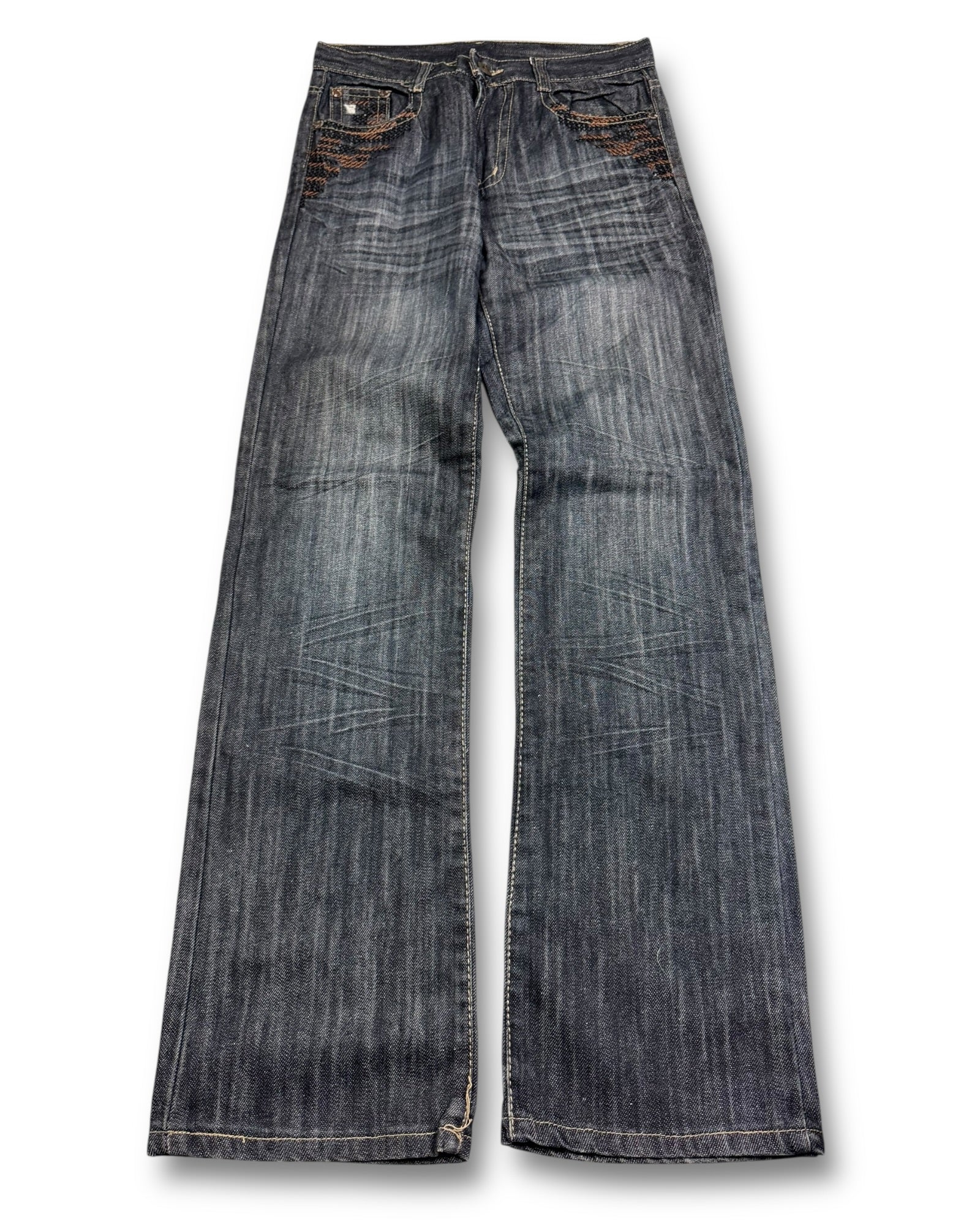 2000's Japanese Style Straight Jeans *rare 29x32 (S)