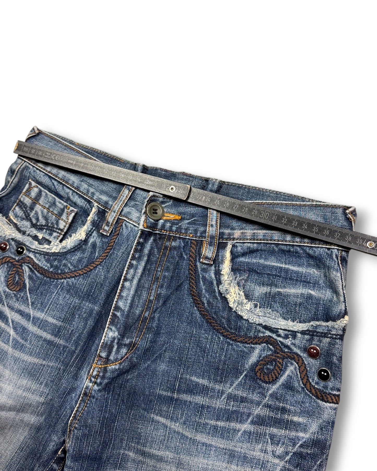 2000's Japanese Straight/Baggy Jeans Women's *rare 28x28 (S)