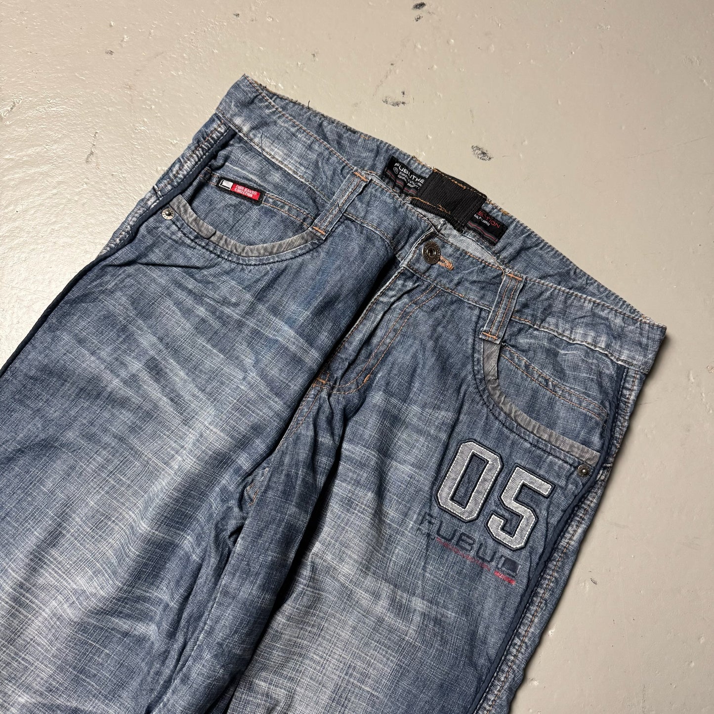2000‘s Fubu Hip Hop Baggy Jeans made in Korea *rare 30x32