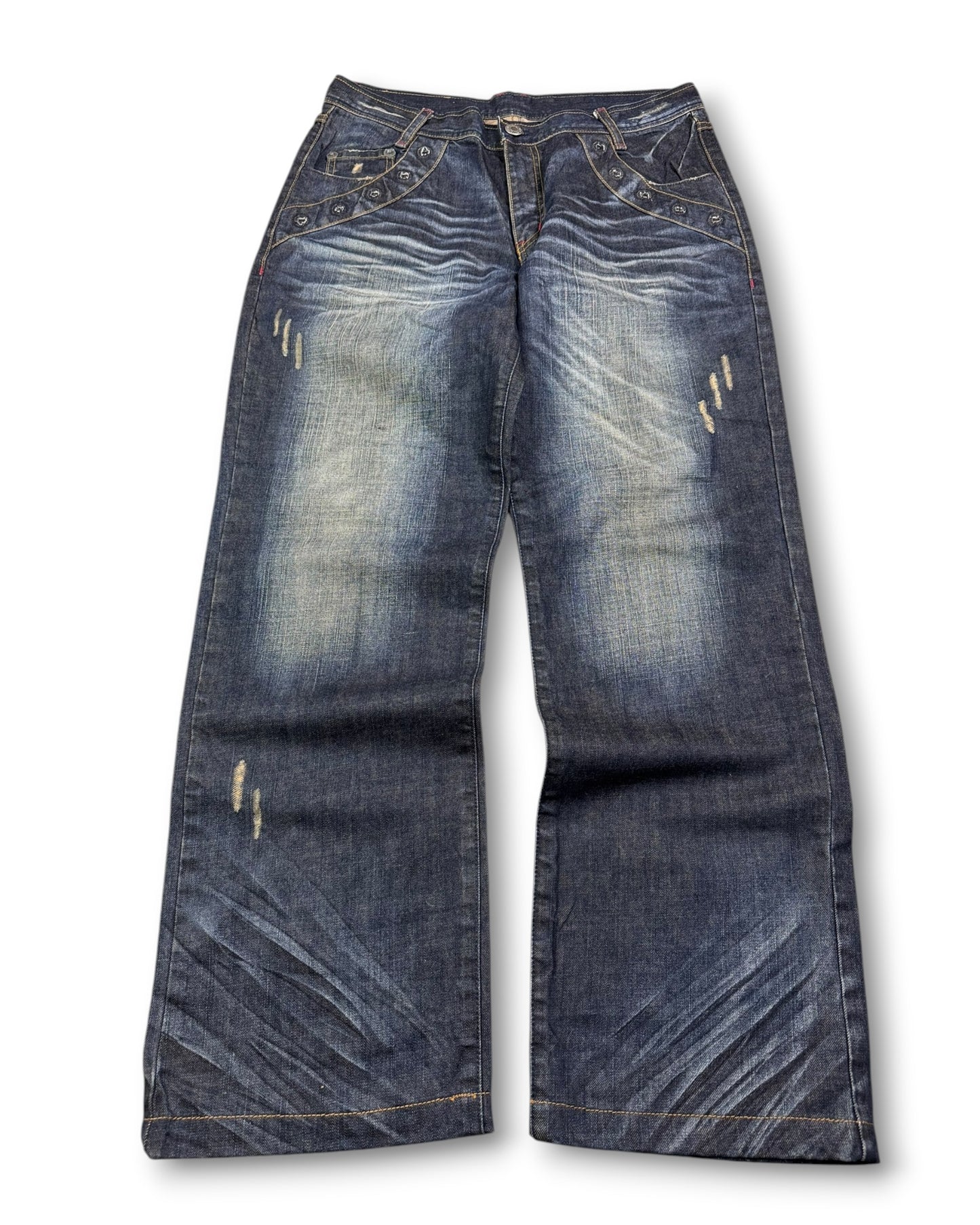 2000's Stockton Straight/Baggy Japanese Jeans *rare 32x32 (M)