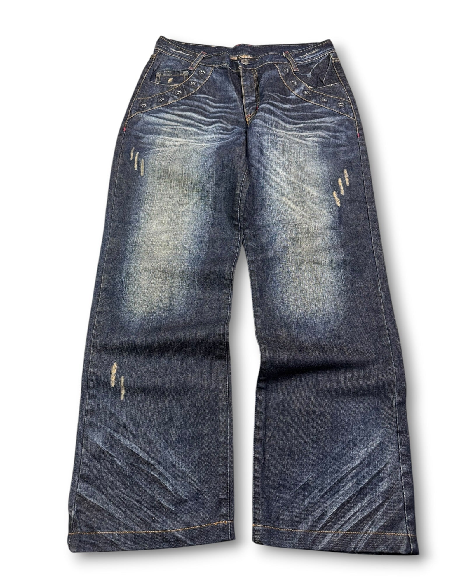2000's Stockton Straight/Baggy Japanese Jeans *rare 32x32 (M)