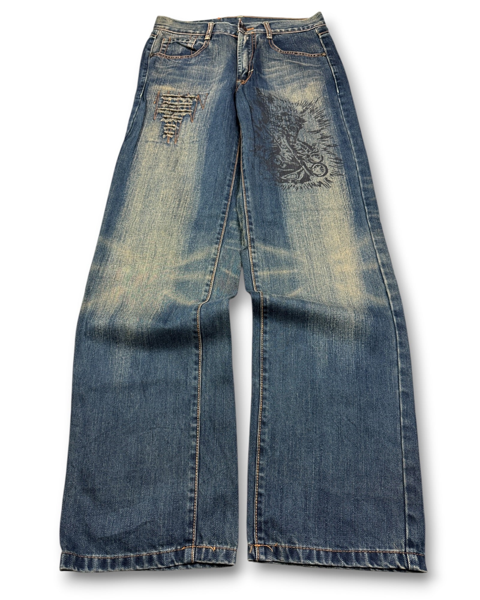 2000's Kesh Japanese Baggy Jeans * 28x32 (S)
