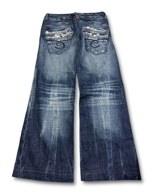 2000's Divine Angelica Low Waist/Bootcut Japanese Jeans Women's *rare (XS)