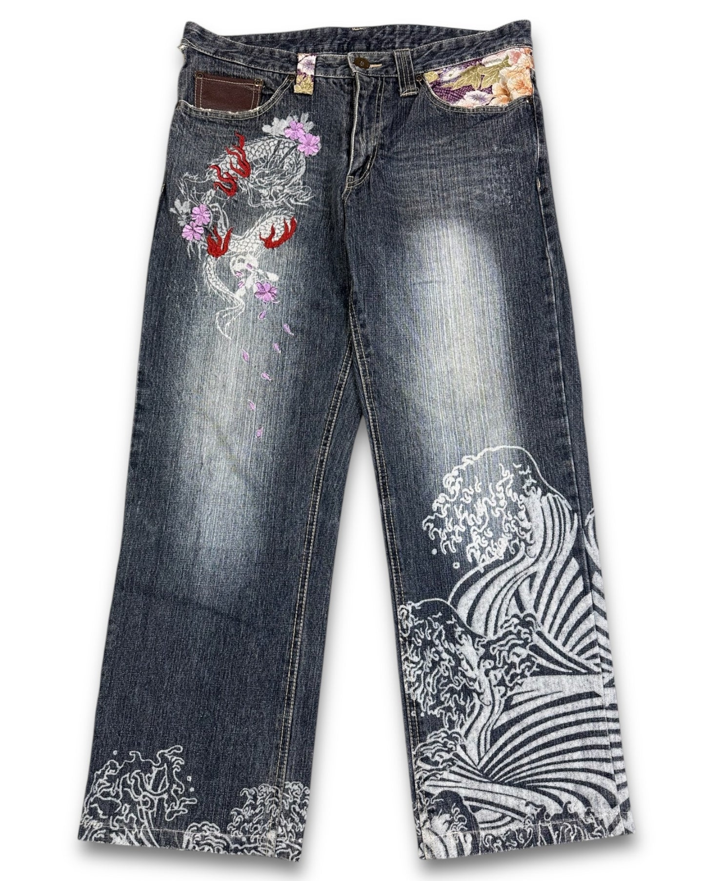 2000's Gumu Baggy Japanese Archive Jeans *very rare 32x28 (M)