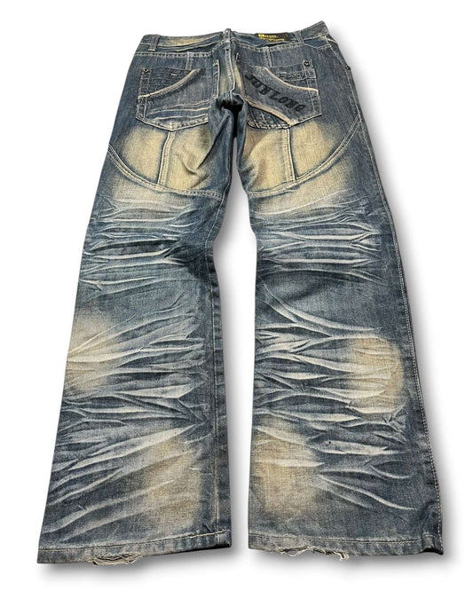 2000's Japanese Style Straight/Baggy Jeans *rare 32x30 (M)
