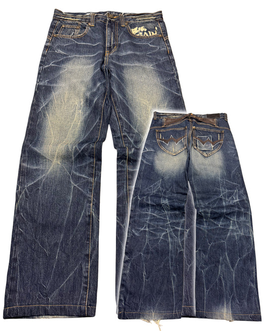 2000‘s Osaka Big Train Japanese Archive Baggy Jeans *very rare 31x30