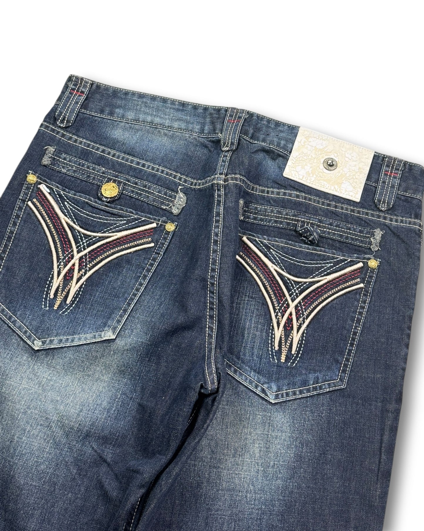 2000's Vgso Straight/Baggy Japanese Jeans *rare 34x34 (L)