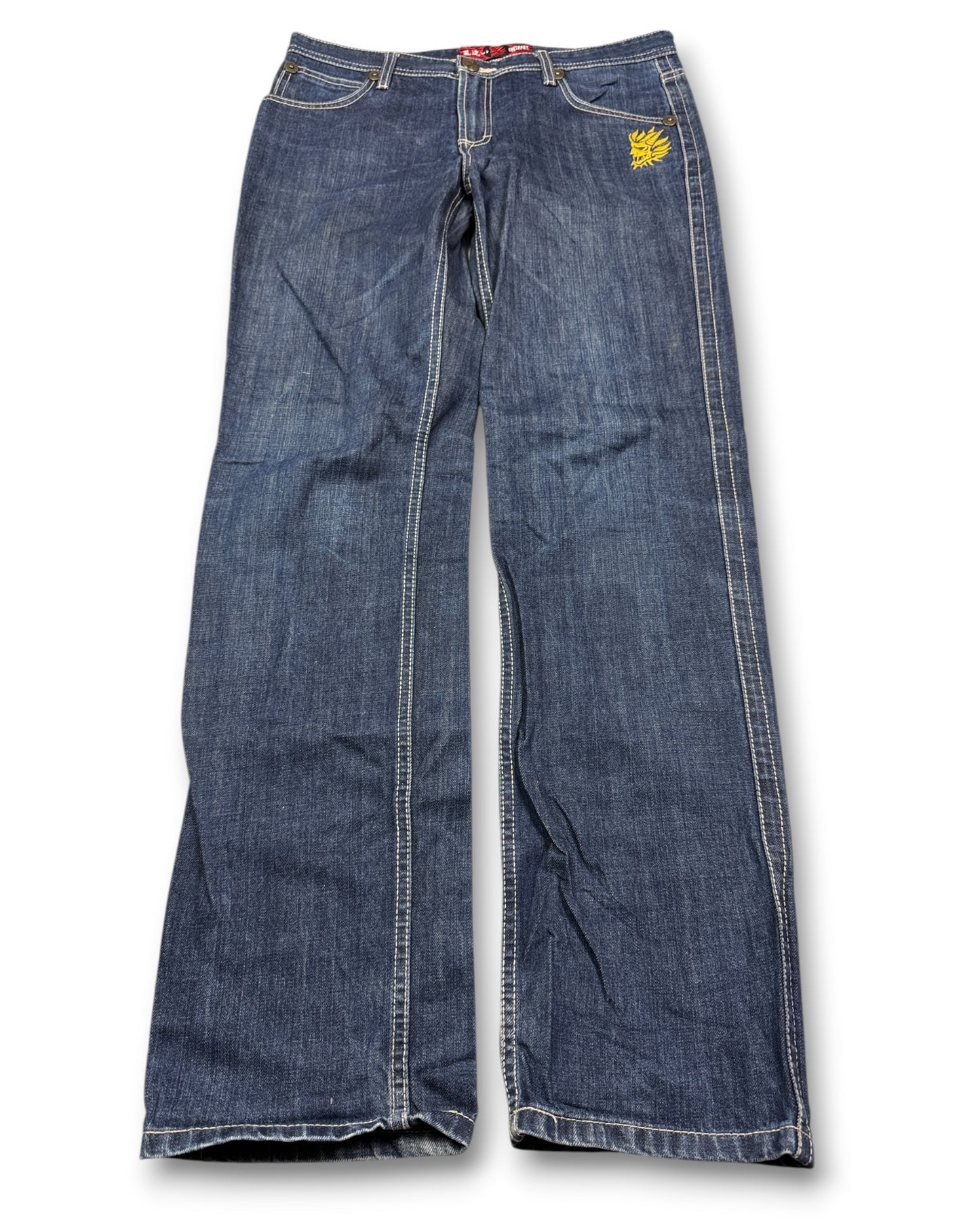 2000's Oniarai Straight/Baggy Japanese Jeans *rare 32x32 (M)