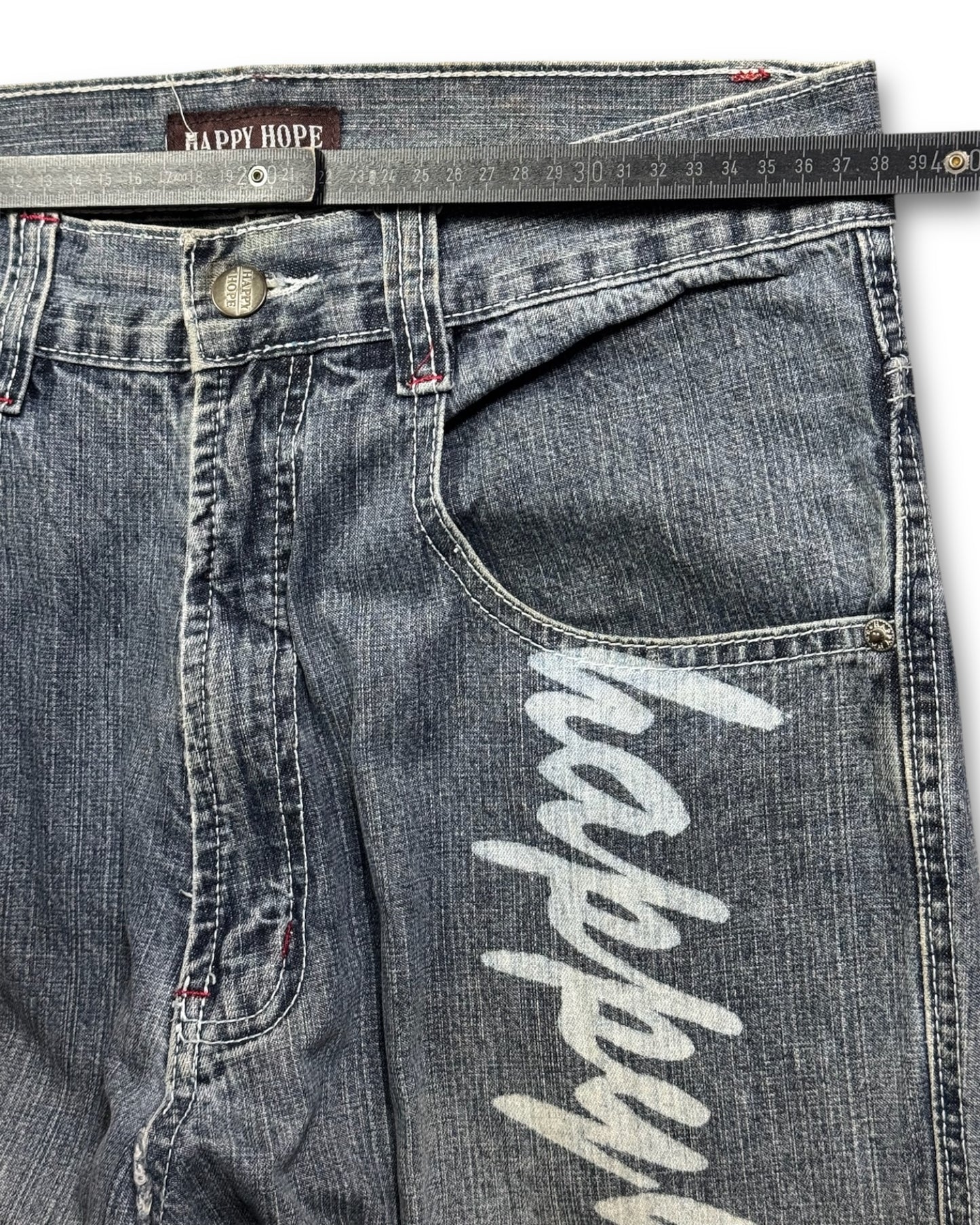 2000's Happy Hope Baggy Jeans * 30x28 (M)