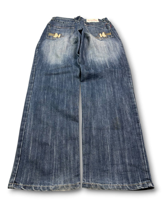 2000's Aone Blue Japanese Baggy Jeans *rare 30x32 (M)