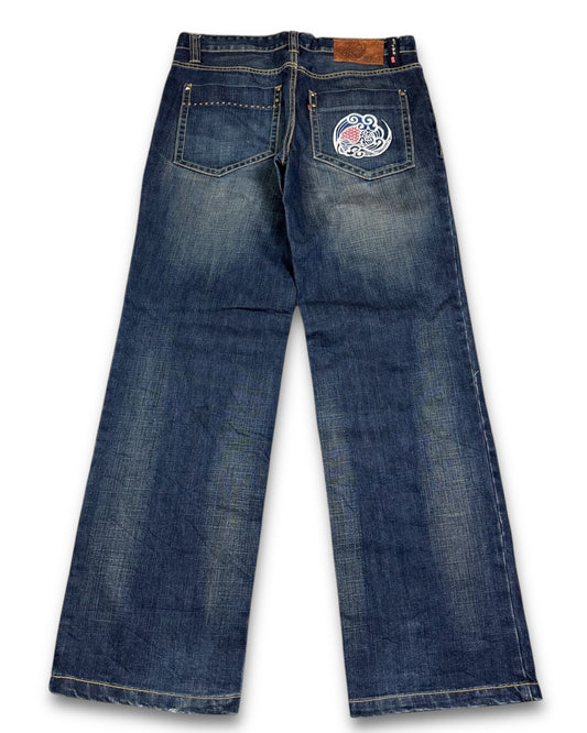 2000's DF-7 Baggy Japanese Straight Jeans *very rare 32x32 (M)