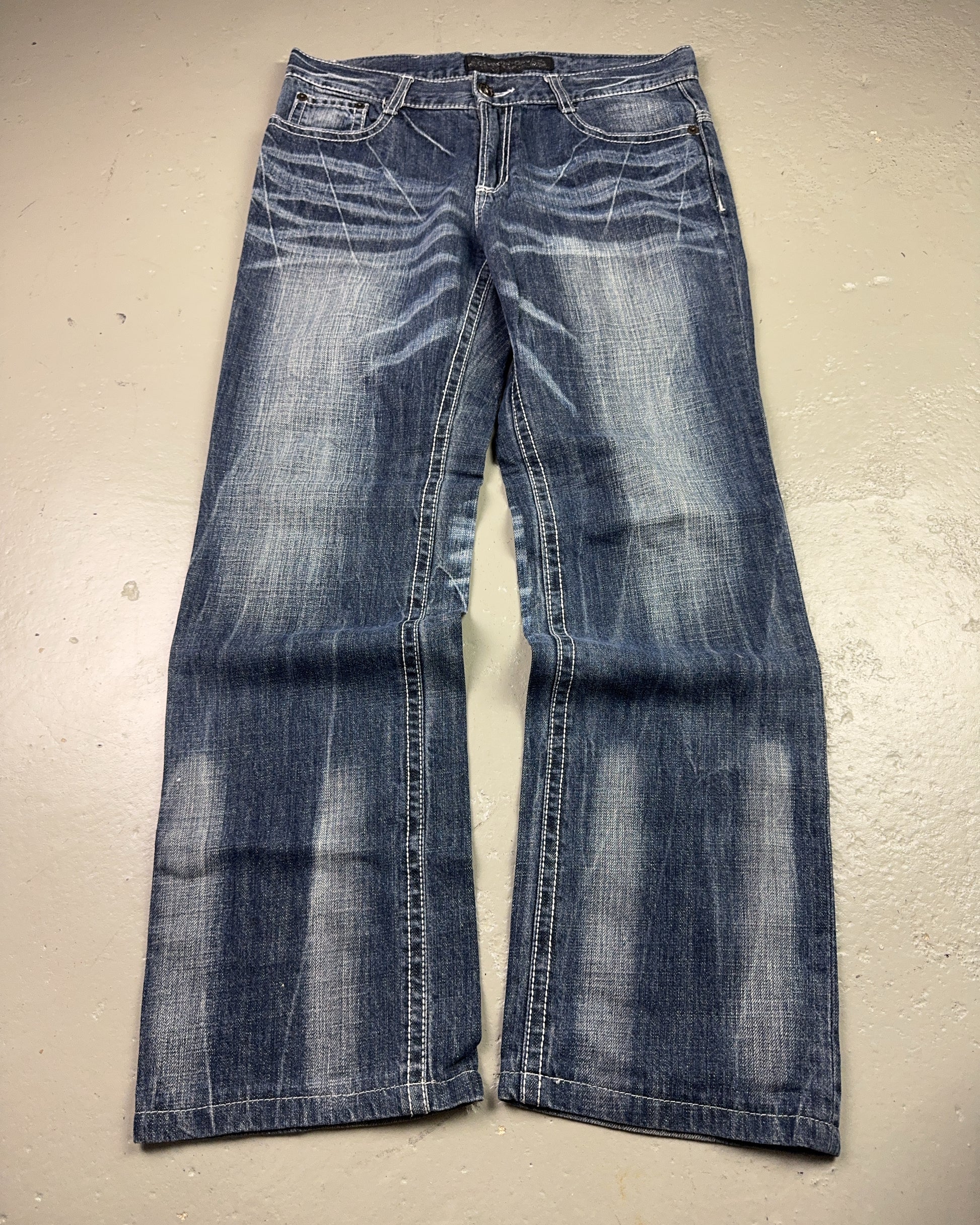 2000's Bobson Japanese Straight/Baggy Jeans *rare 34x32 (L)