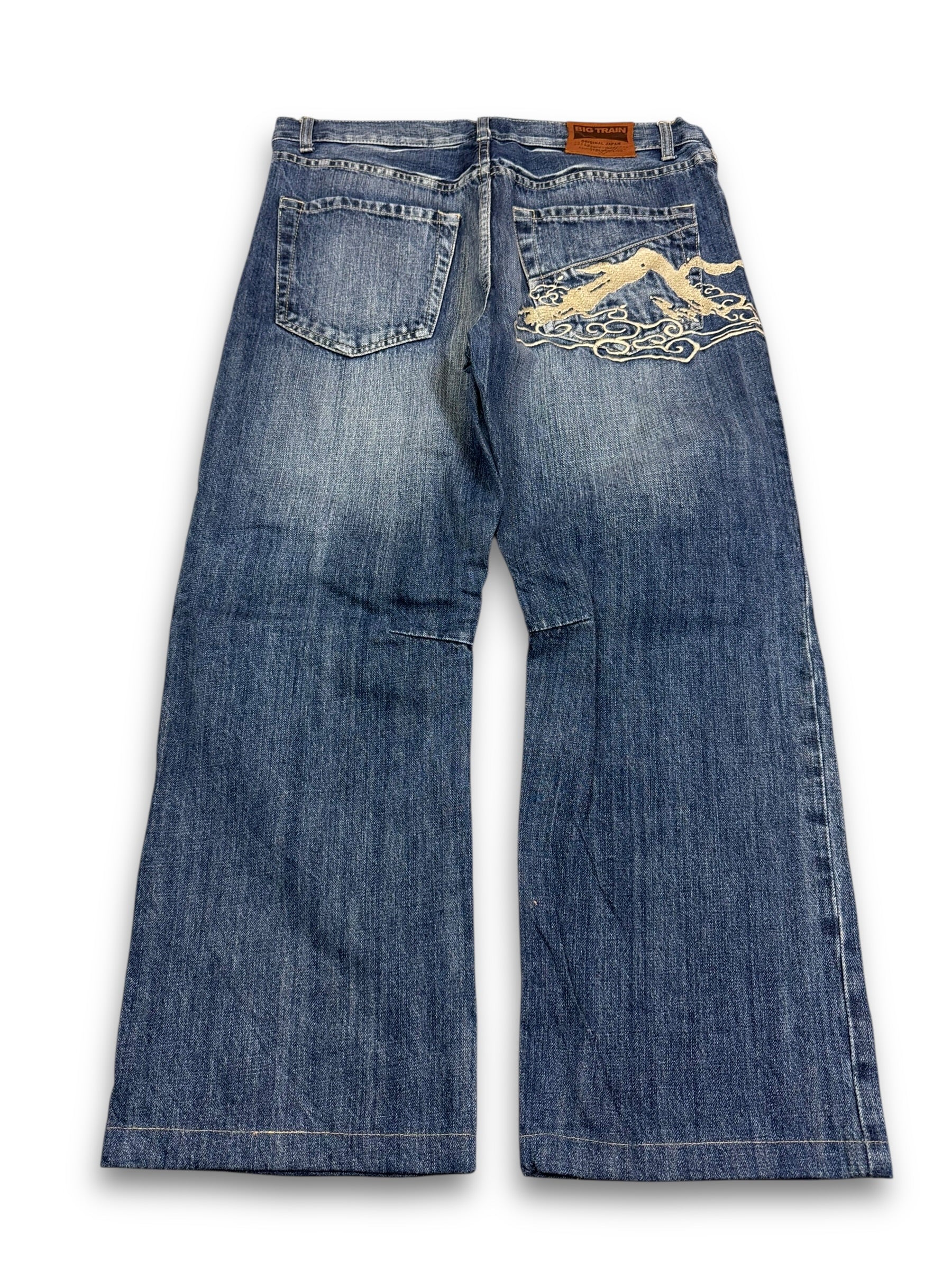 2000's Big Train Japanese Baggy Jeans *very rare 34x28 (L)