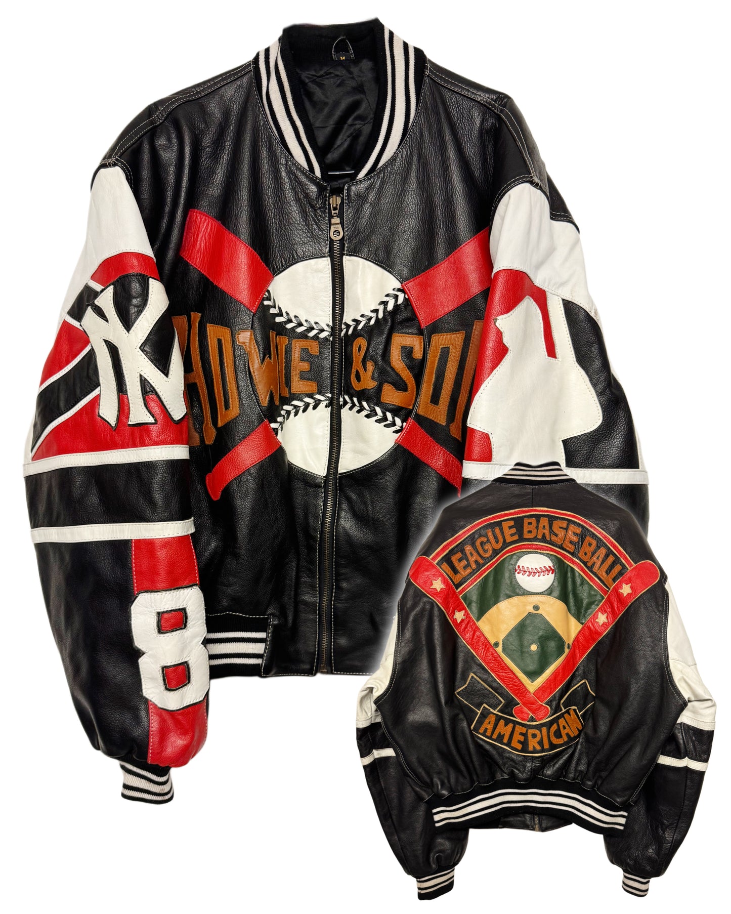 90‘s Howie & Son American Baseball Archive Leatherjacket *extrem selten (M)