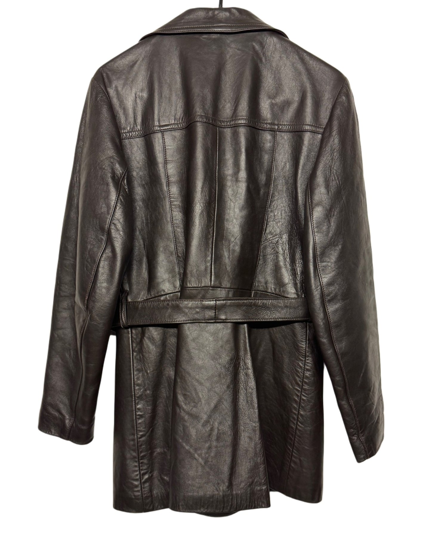 90‘s Leather Coat Women‘s *selten (S) - Lennys Vintage