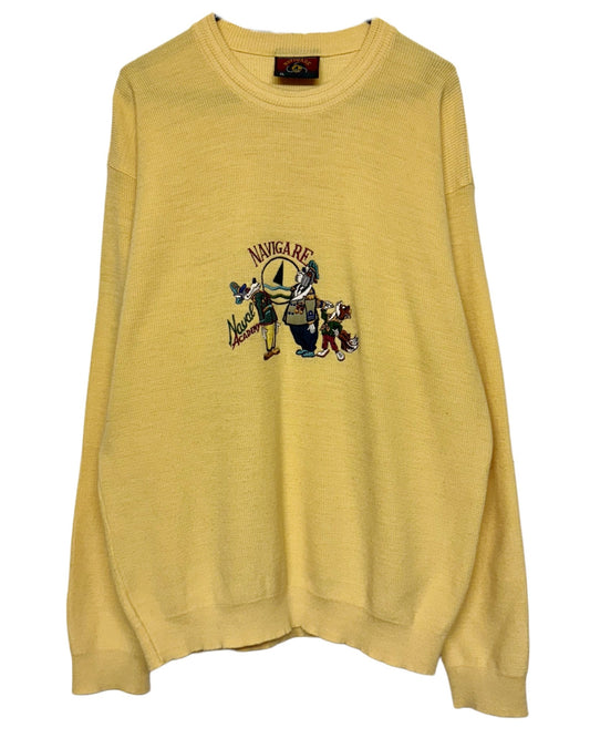 90‘s Navigate Knit Sweater *selten (XL) - Lennys Vintage