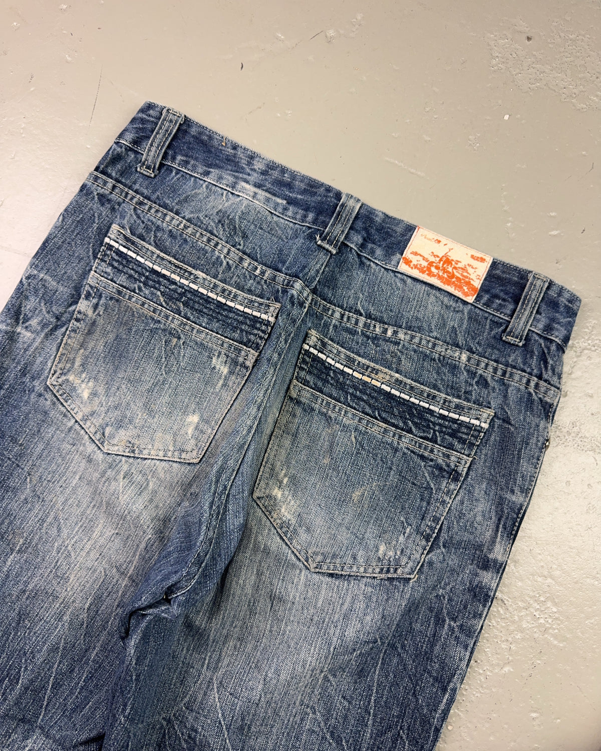 2000's Invisible Premium Jeans Brand Japanese Archive Straight/Baggy Jeans *very rare 35x34 (XL)