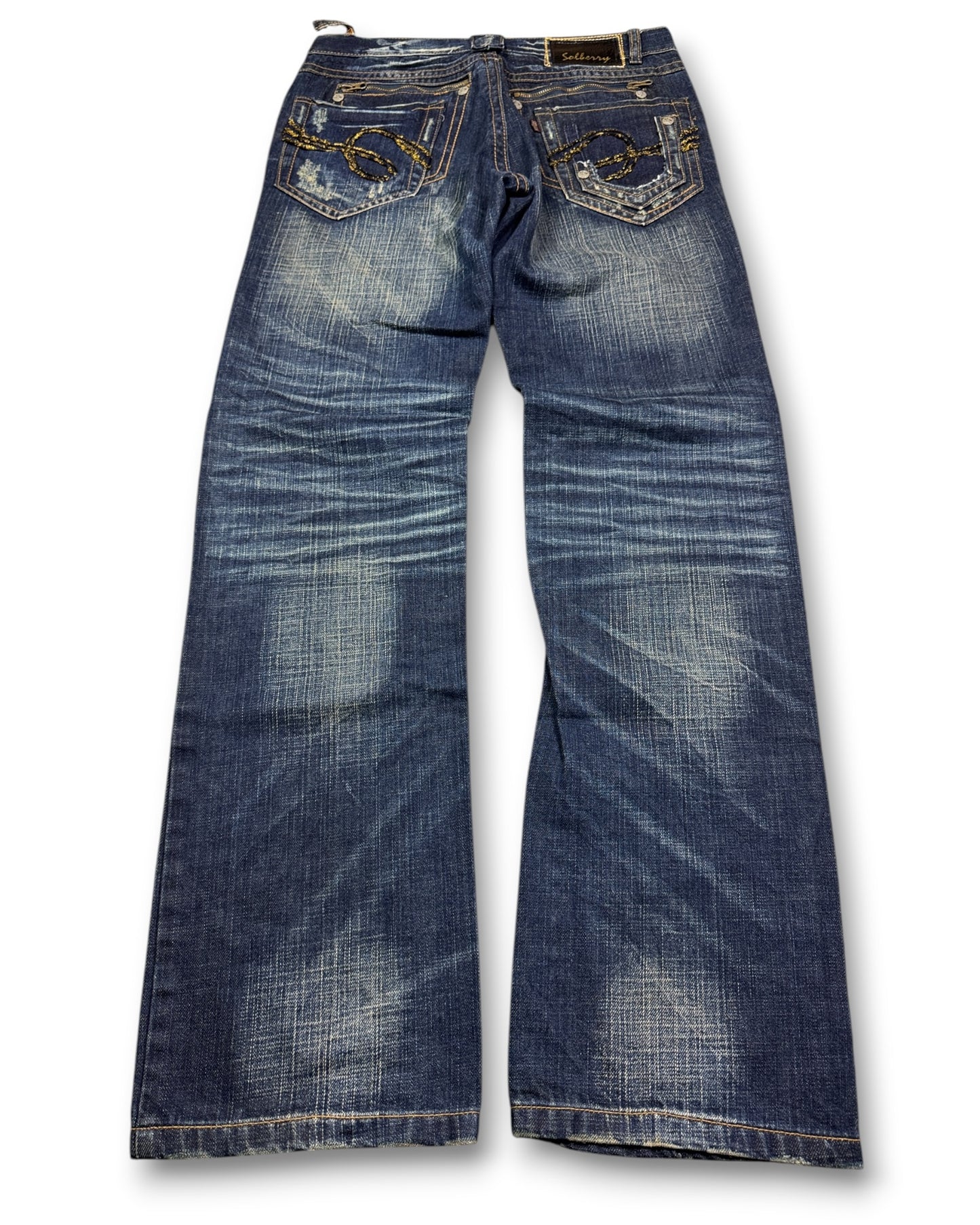 2000's Solberry Straight/Baggy Japanese Archive Jeans Women's *very rare 30x30 (M)