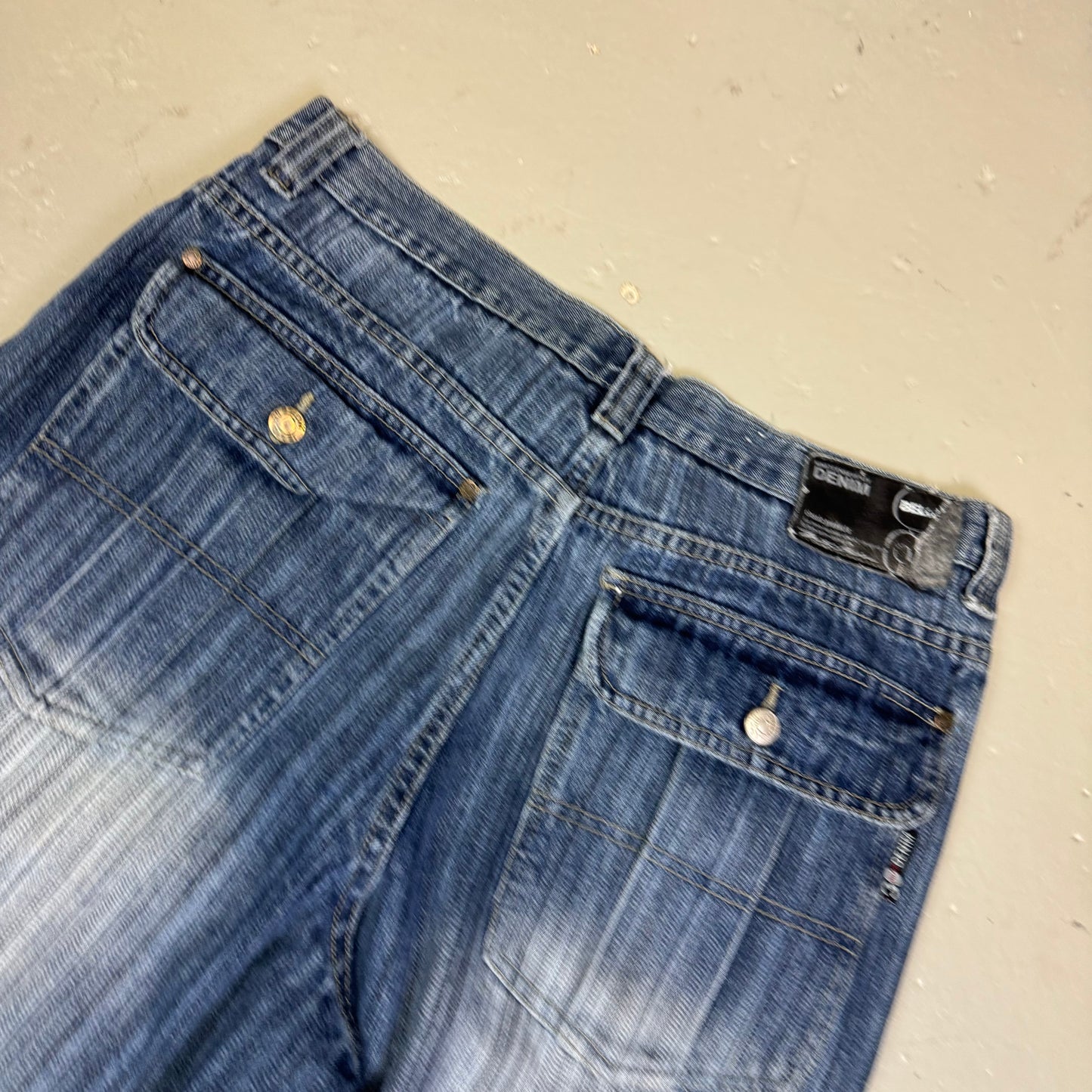 2000‘s 30 Below Hip Hop Baggy Jeans Heavy Denim *rare 34x34