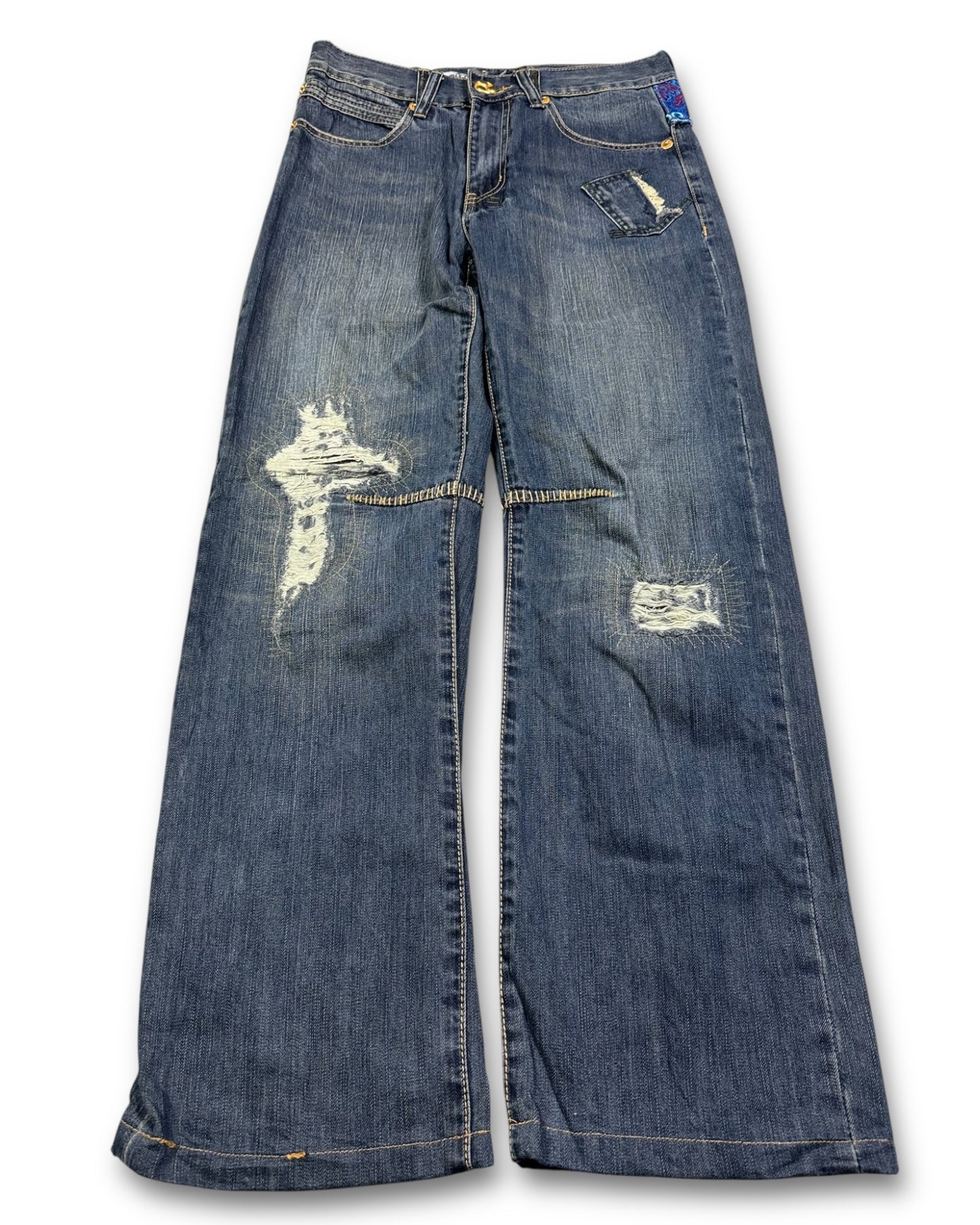 2000's Big Train Straight/Baggy Japanese Archive Jeans *very rare 30x30 (M)