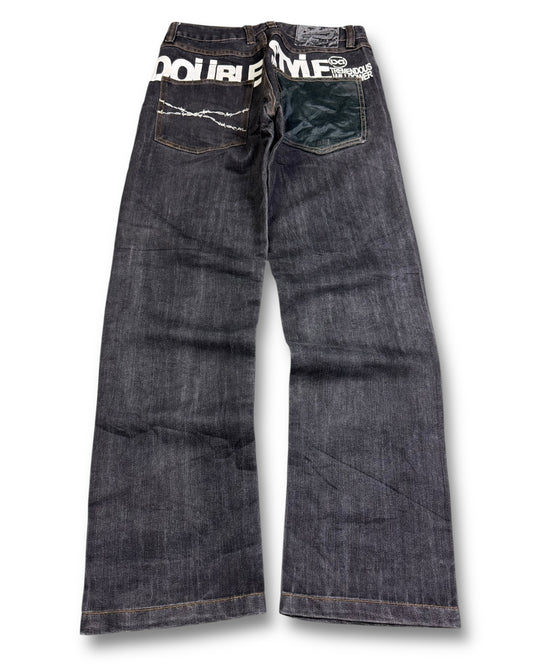 2000's Double D Straight/Baggy Japanese Jeans *very rare 30x30 (M)