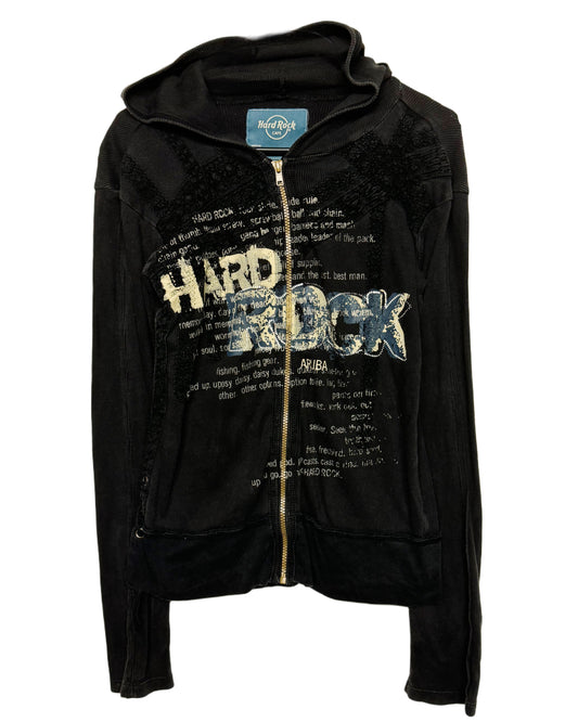 Y2K Hard Rock Zip Hoodie Women‘s *sehr selten (M)