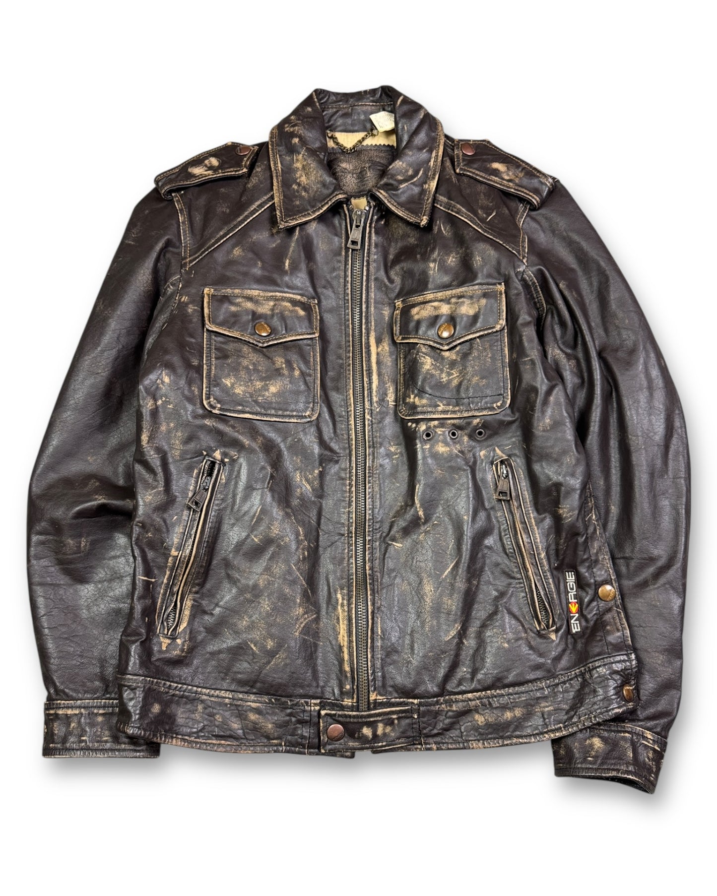 2000's Energie Archive Leather Jacket *very rare (L)