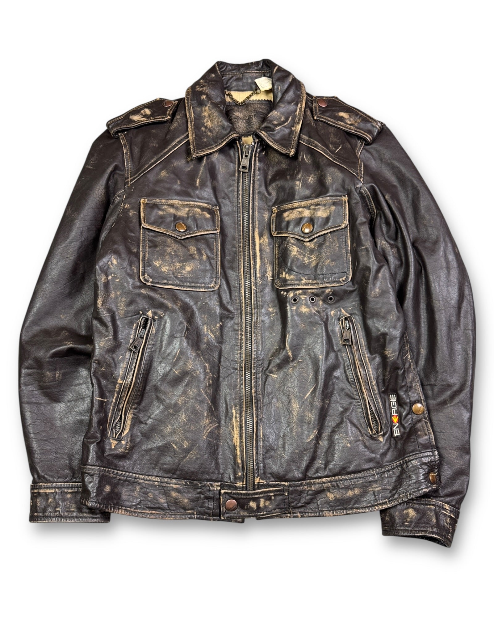 2000's Energie Archive Leather Jacket *very rare (L)